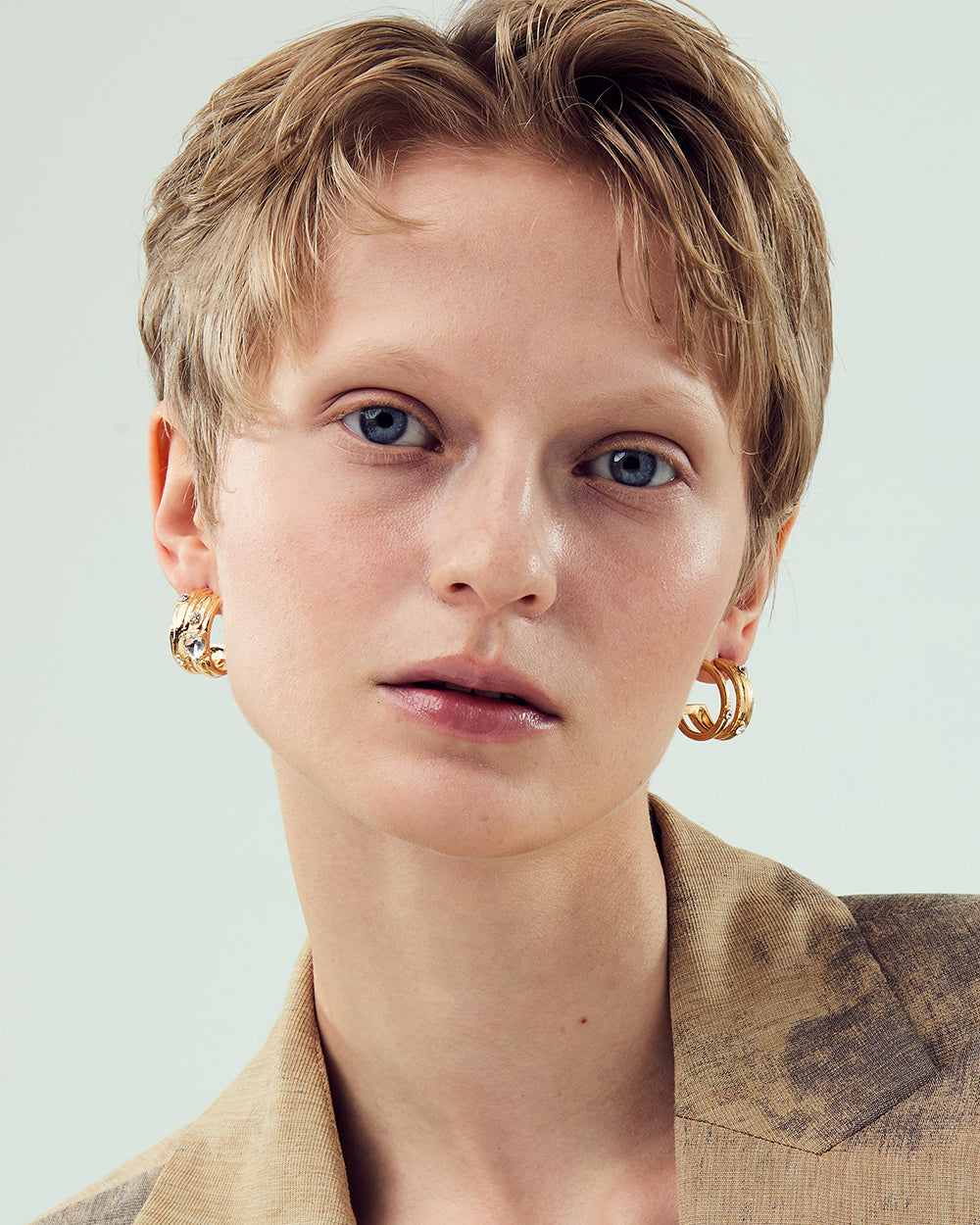 Dual Arc Gold Earrings - 2 Sizes