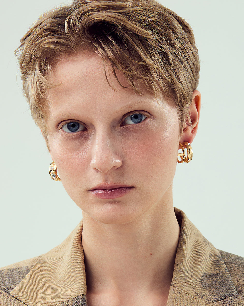 Dual Arc Gold Earrings - 2 Sizes