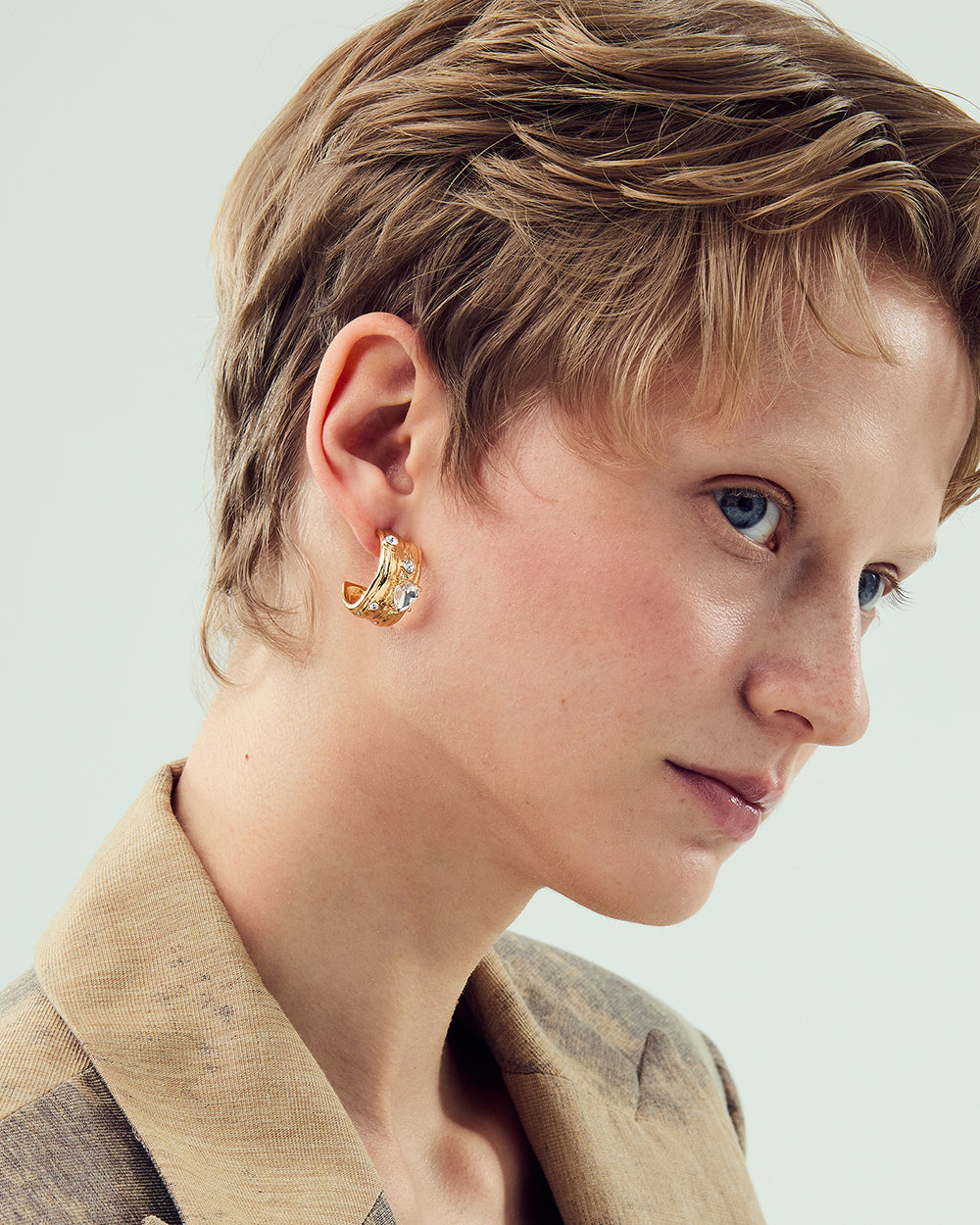 Dual Arc Gold Earrings - 2 Sizes