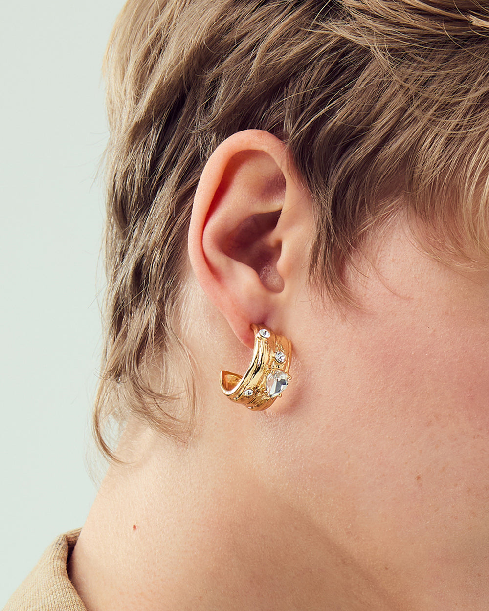 Dual Arc Gold Earrings - 2 Sizes