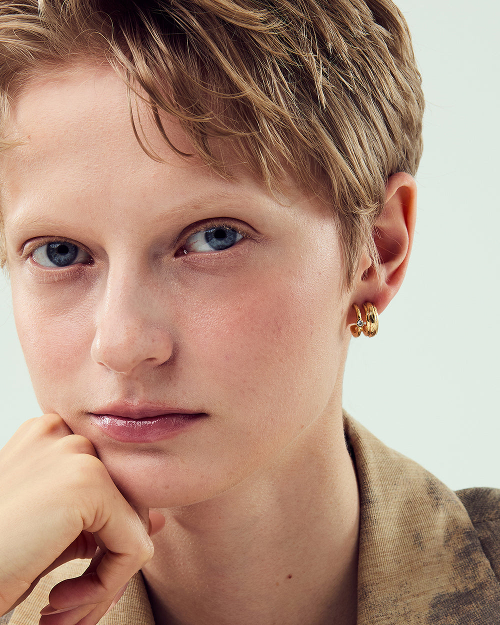 Dual Arc Gold Earrings - 2 Sizes