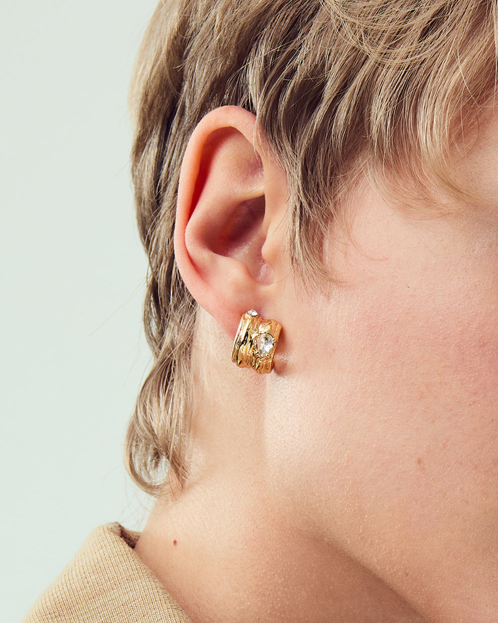 Dual Arc Gold Earrings - 2 Sizes