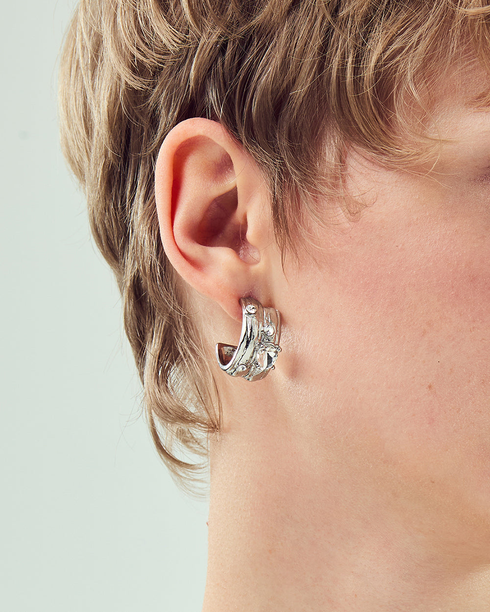 Dual Arc Silver Earrings - 2 Sizes