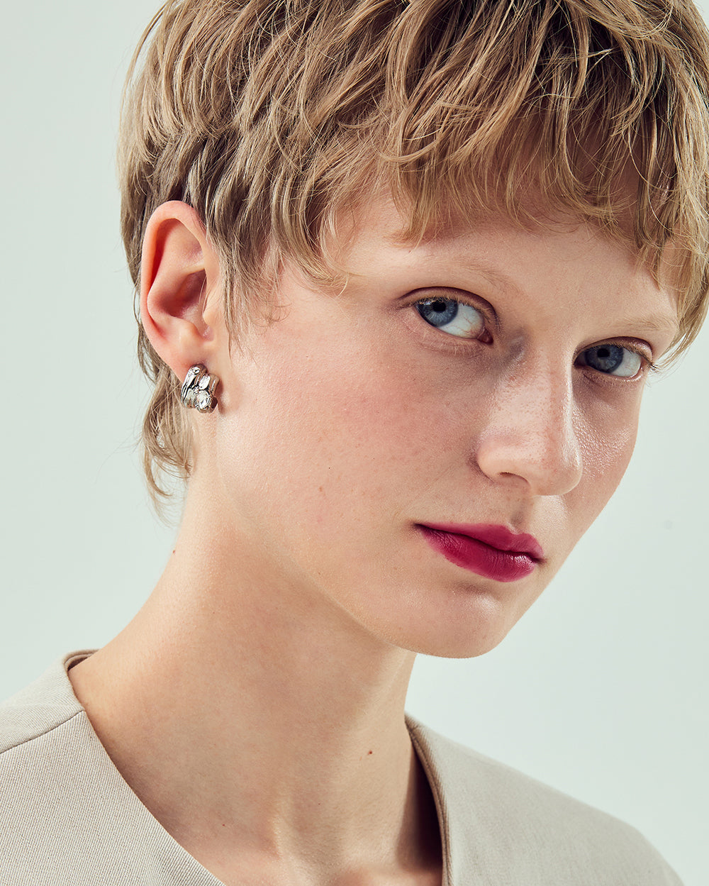 Dual Arc Silver Earrings - 2 Sizes