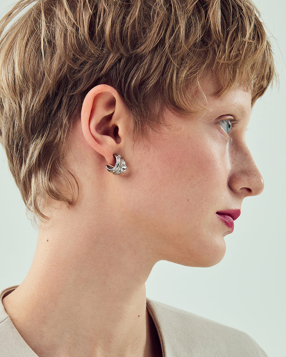 Dual Arc Silver Earrings - 2 Sizes