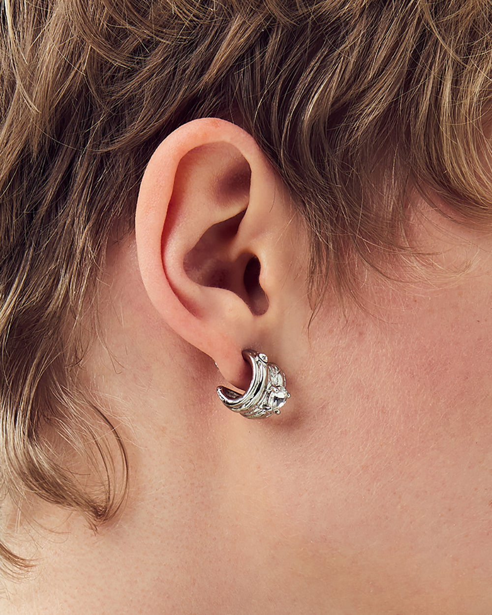 Dual Arc Silver Earrings - 2 Sizes