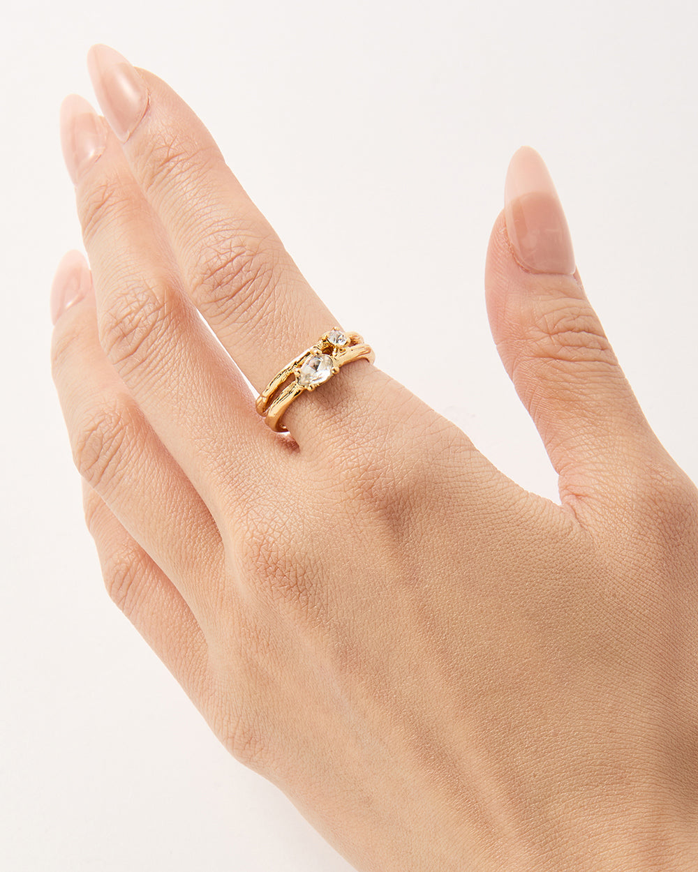 Dual Arc Gold Ring
