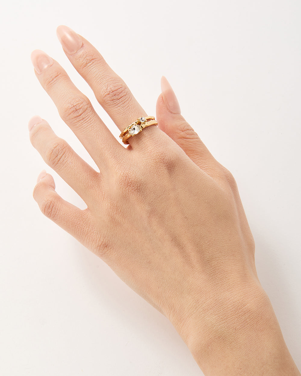 Dual Arc Gold Ring