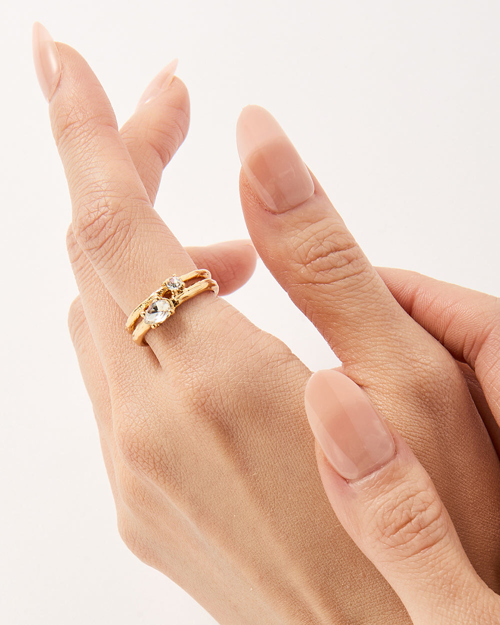 Dual Arc Gold Ring