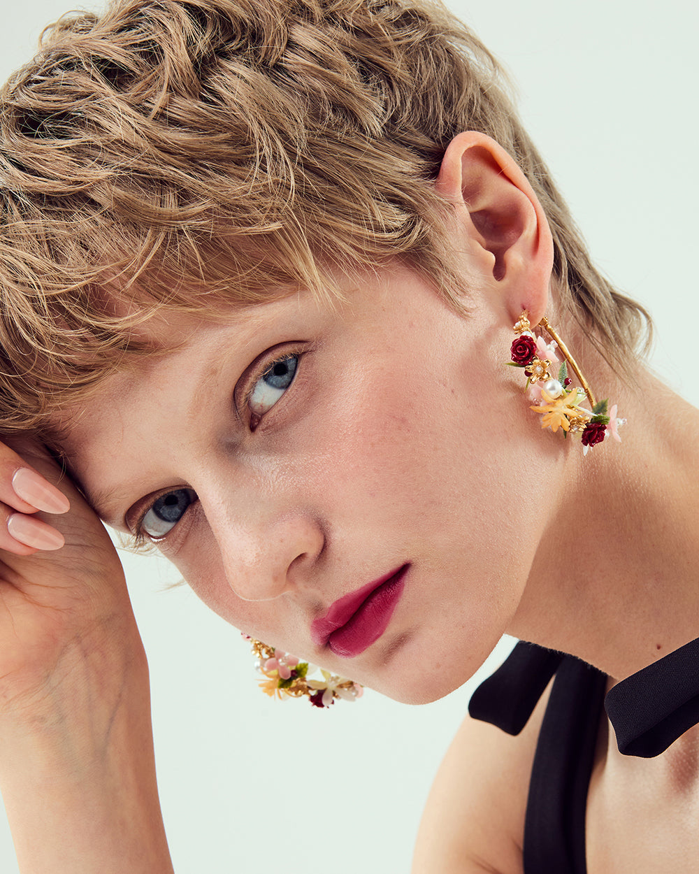 Pearlblush Statement Hoop Earrings
