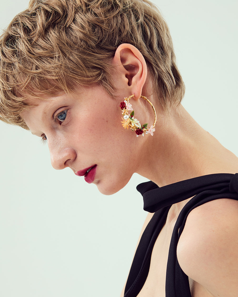 Pearlblush Statement Hoop Earrings