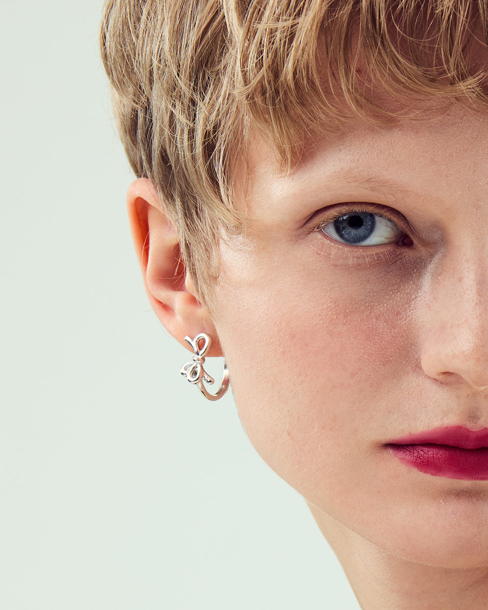 Tied Motion Hoop Earrings