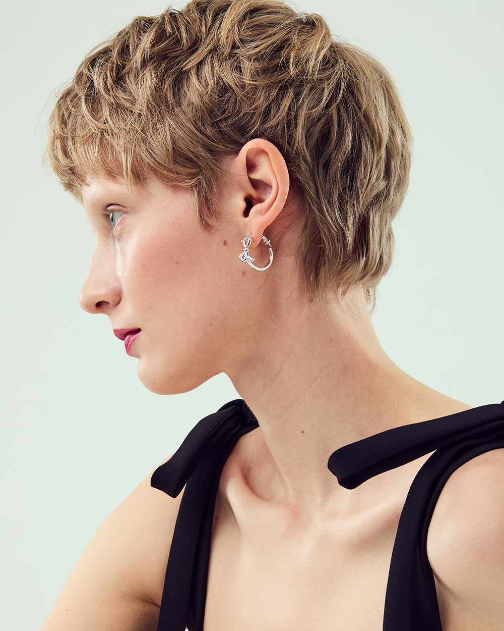 Tied Motion Hoop Earrings