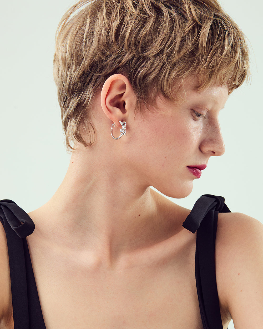 Tied Motion Hoop Earrings