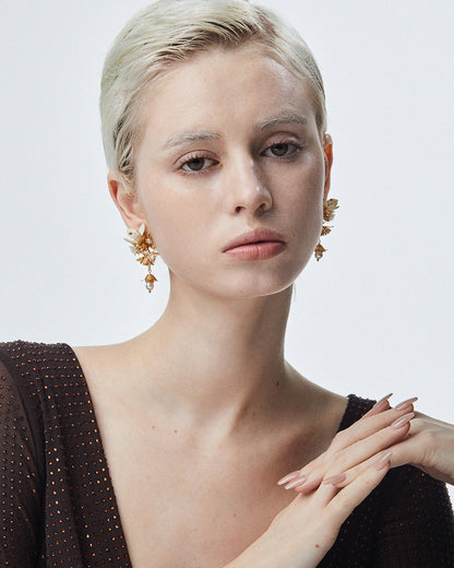 Floret Mini Earrings Gold