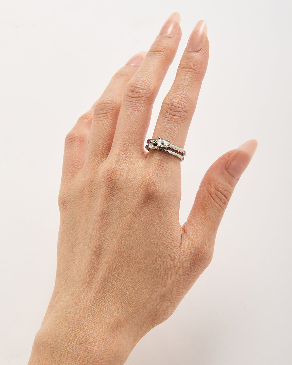 Dual Arc Silver Ring