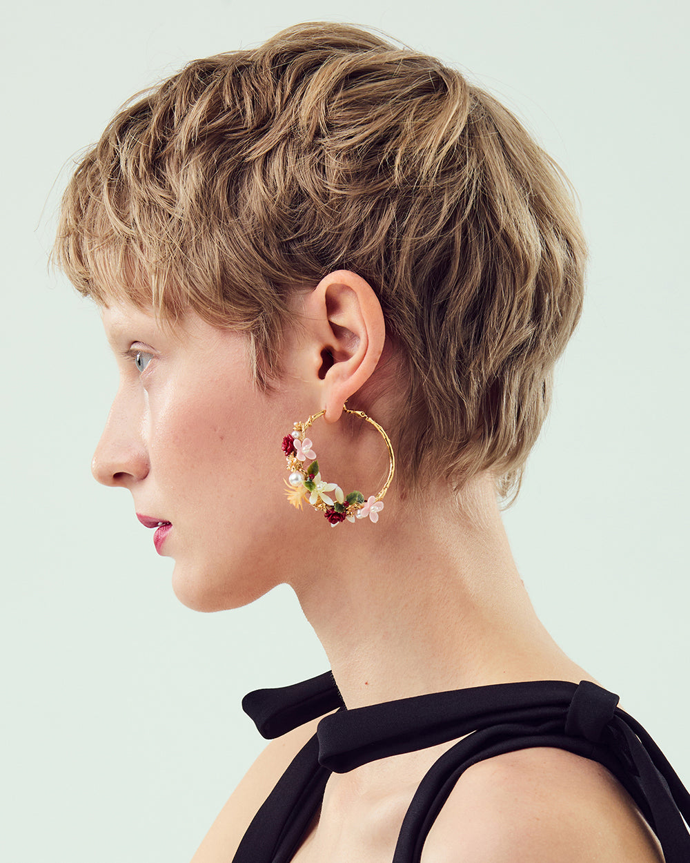 Pearlblush Statement Hoop Earrings