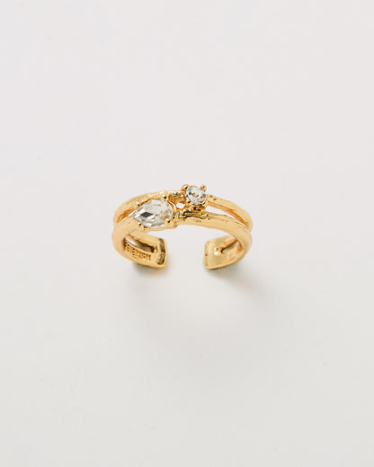 Dual Arc Gold Ring