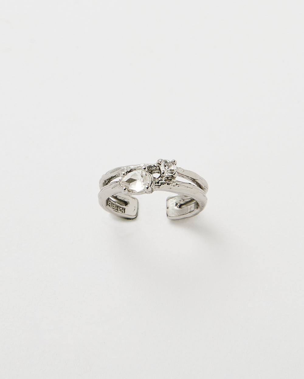 Dual Arc Silver Ring