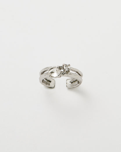 Dual Arc Silver Ring
