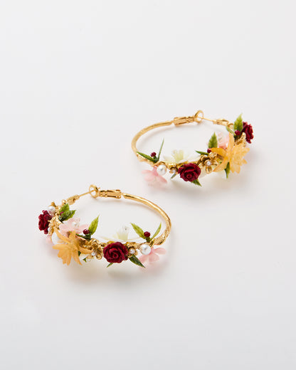 Pearlblush Statement Hoop Earrings