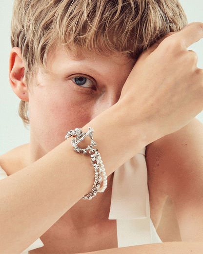 Wild Rose Bracelet Silver